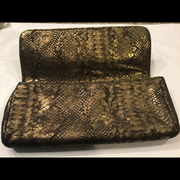 Lauren Merkin Gold Metallic Clutch